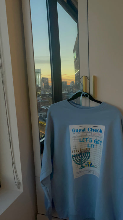 LETS GET LIT HANNUKAH CREWNECK
