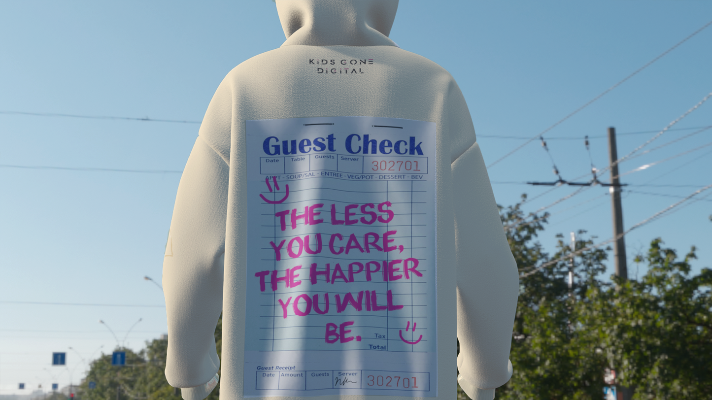 "The Less You Care" Guest Check Hoodie