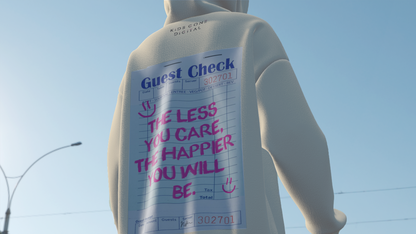 "The Less You Care" Guest Check Zip Up