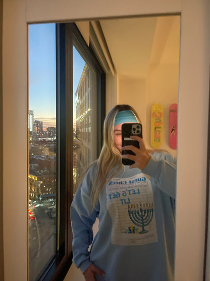 LETS GET LIT HANNUKAH CREWNECK