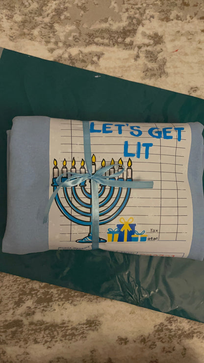 LETS GET LIT HANNUKAH CREWNECK