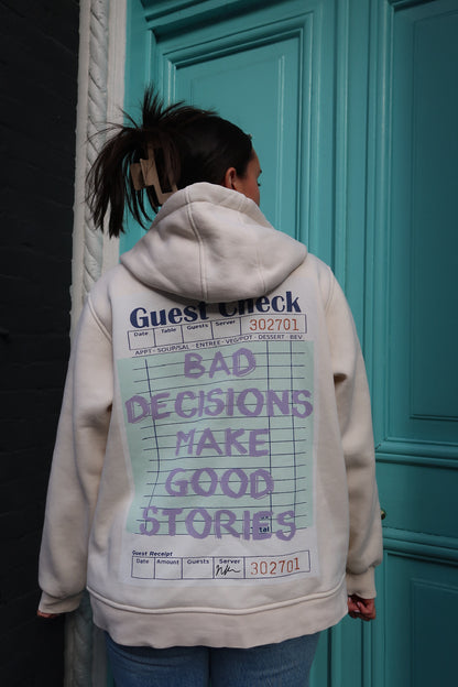 "Bad Decisions" Guest Check Zip Up