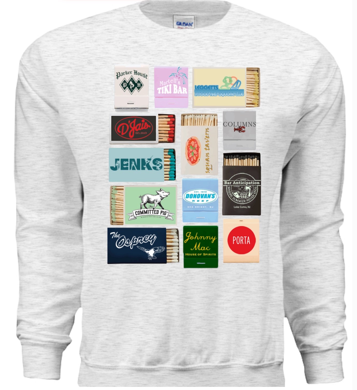 JERSEY SHORE MATCHBOX CREWNECK