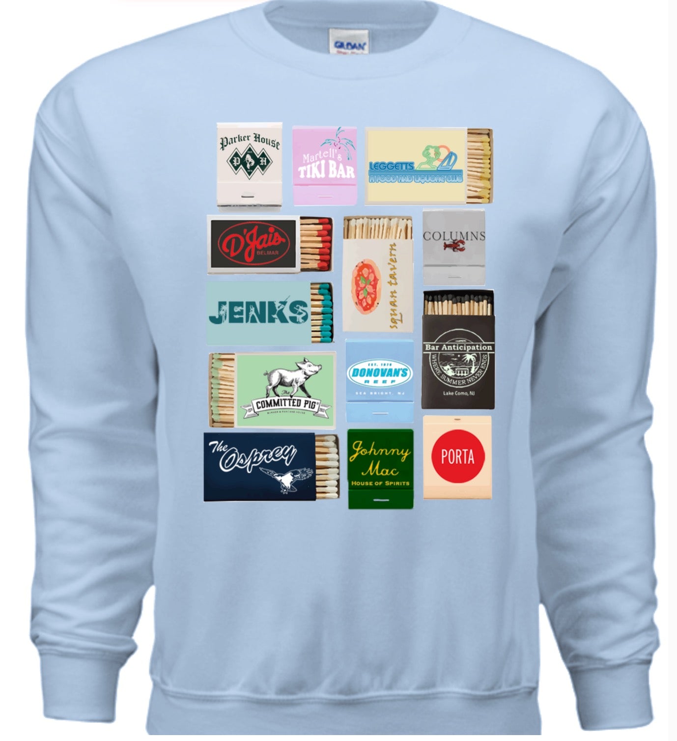 JERSEY SHORE MATCHBOX CREWNECK