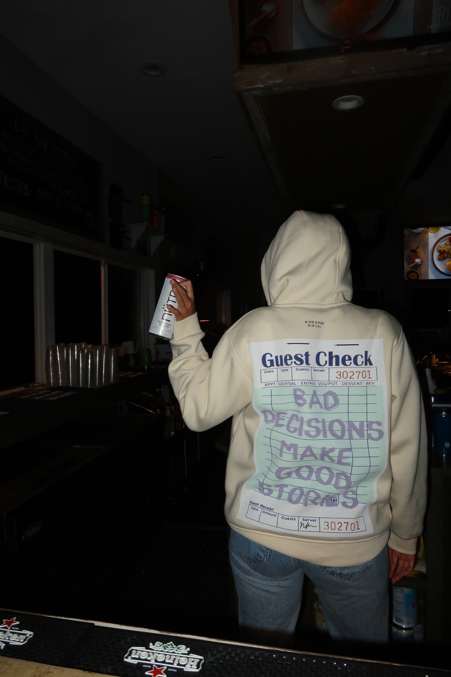 "Bad Decisions" Guest Check Hoodie