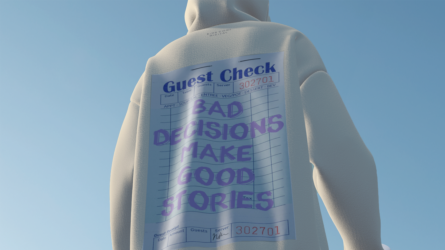 "Bad Decisions" Guest Check Hoodie